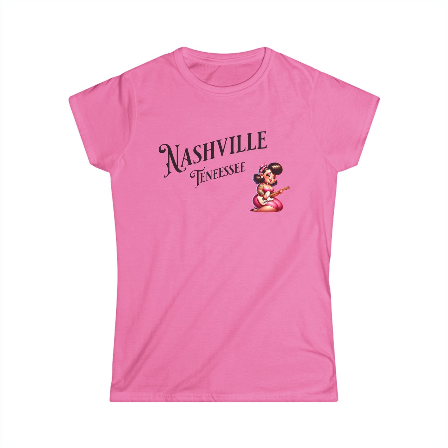 Women's Tee Nashville, TN Rockabilly Guitar Player Shirt