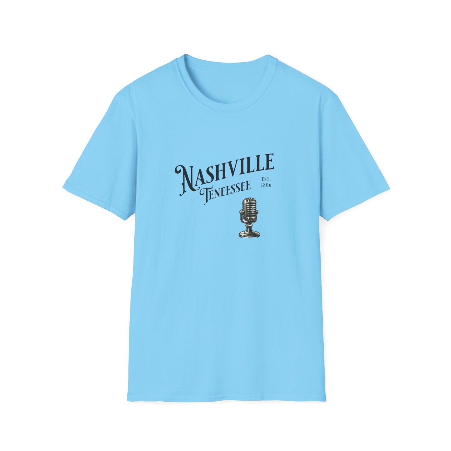 Nashville Graphic T-Shirt | Unisex Softstyle Tee, Music Lover Gift, Travel Souvenir, Birthday Apparel, Casual Wear