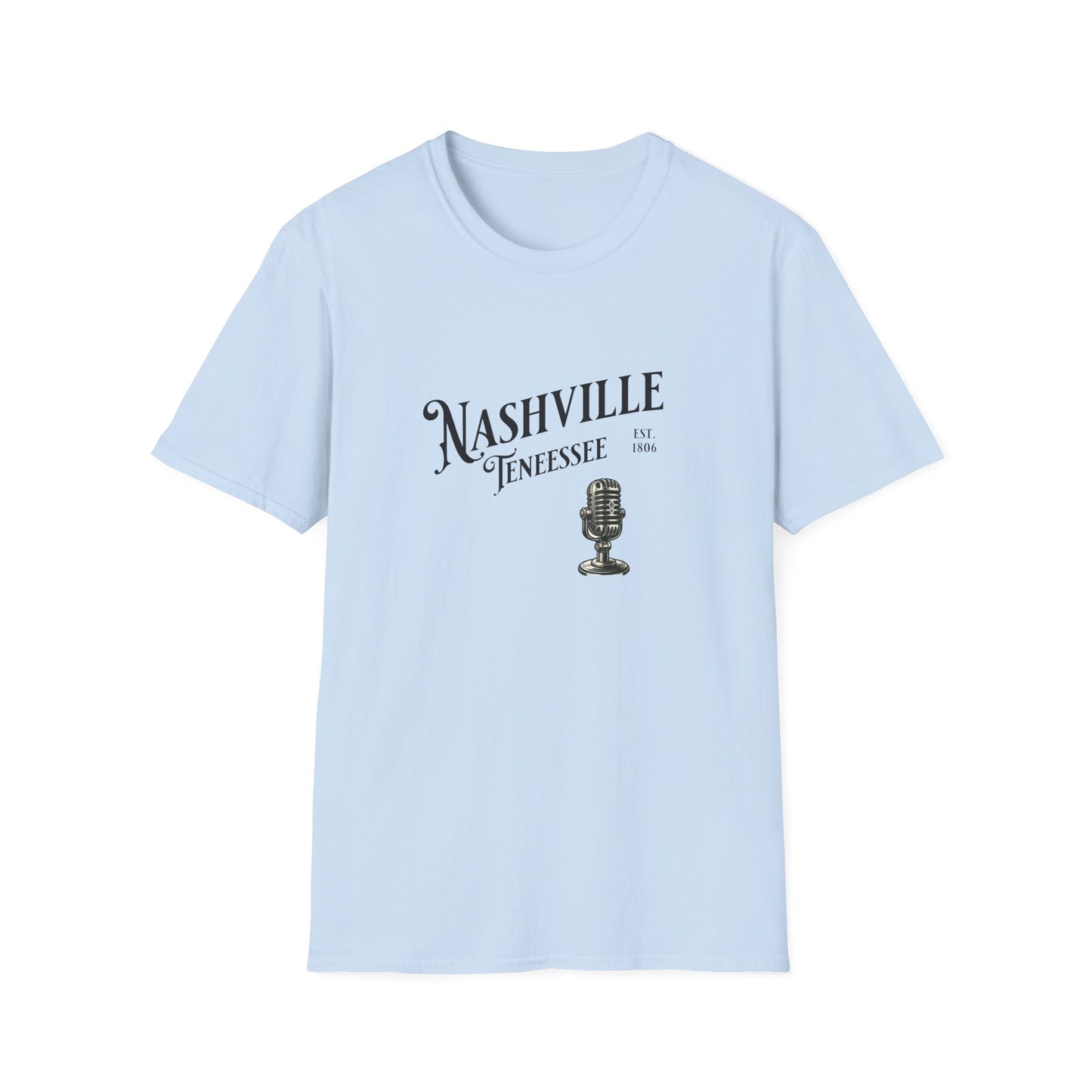 Nashville Graphic T-Shirt | Unisex Softstyle Tee, Music Lover Gift, Travel Souvenir, Birthday Apparel, Casual Wear