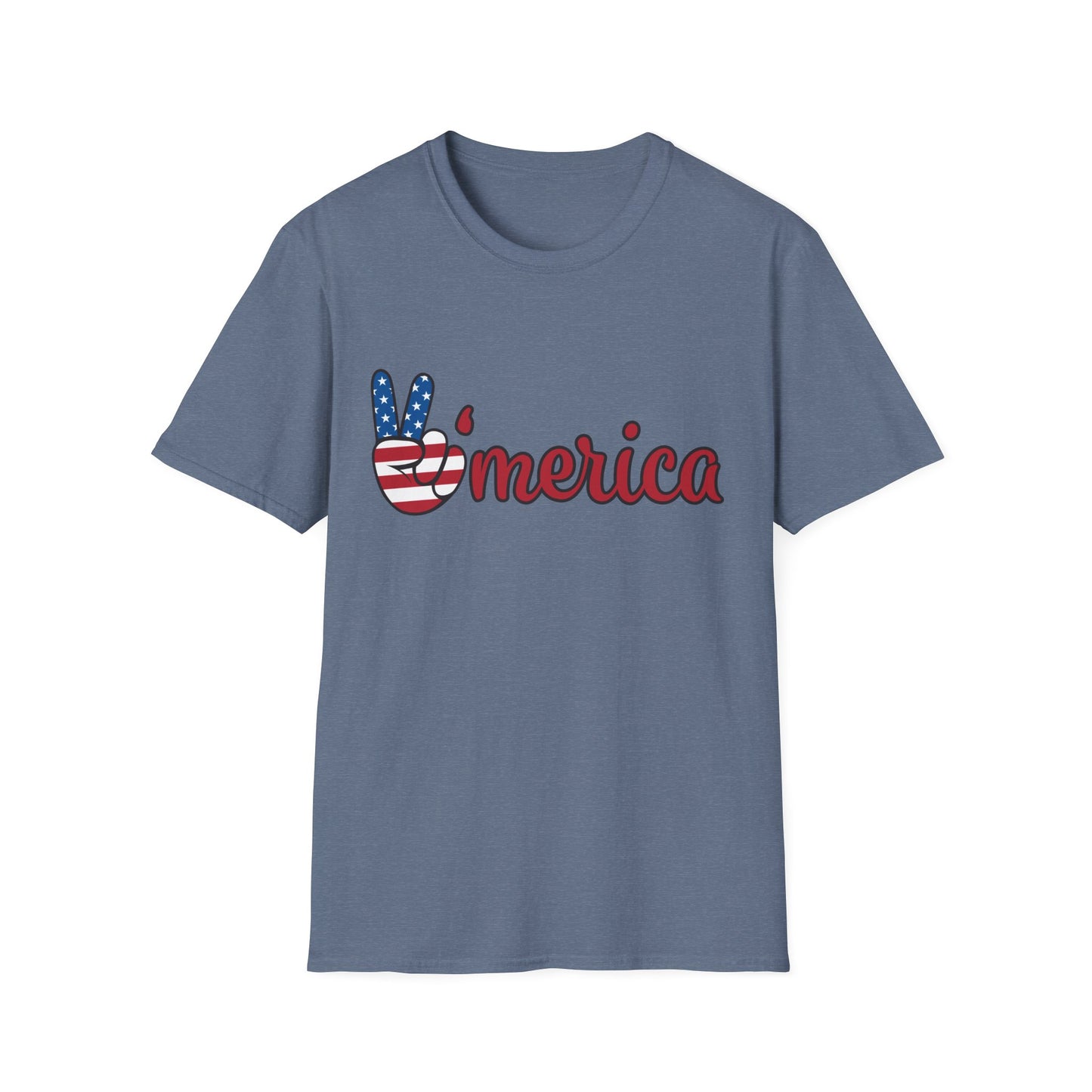 Peaceful America Graphic Tee, Unisex T-Shirt, Summer Style, 4th of July Outfit, Casual Wear, Gift for Patriotic Friends