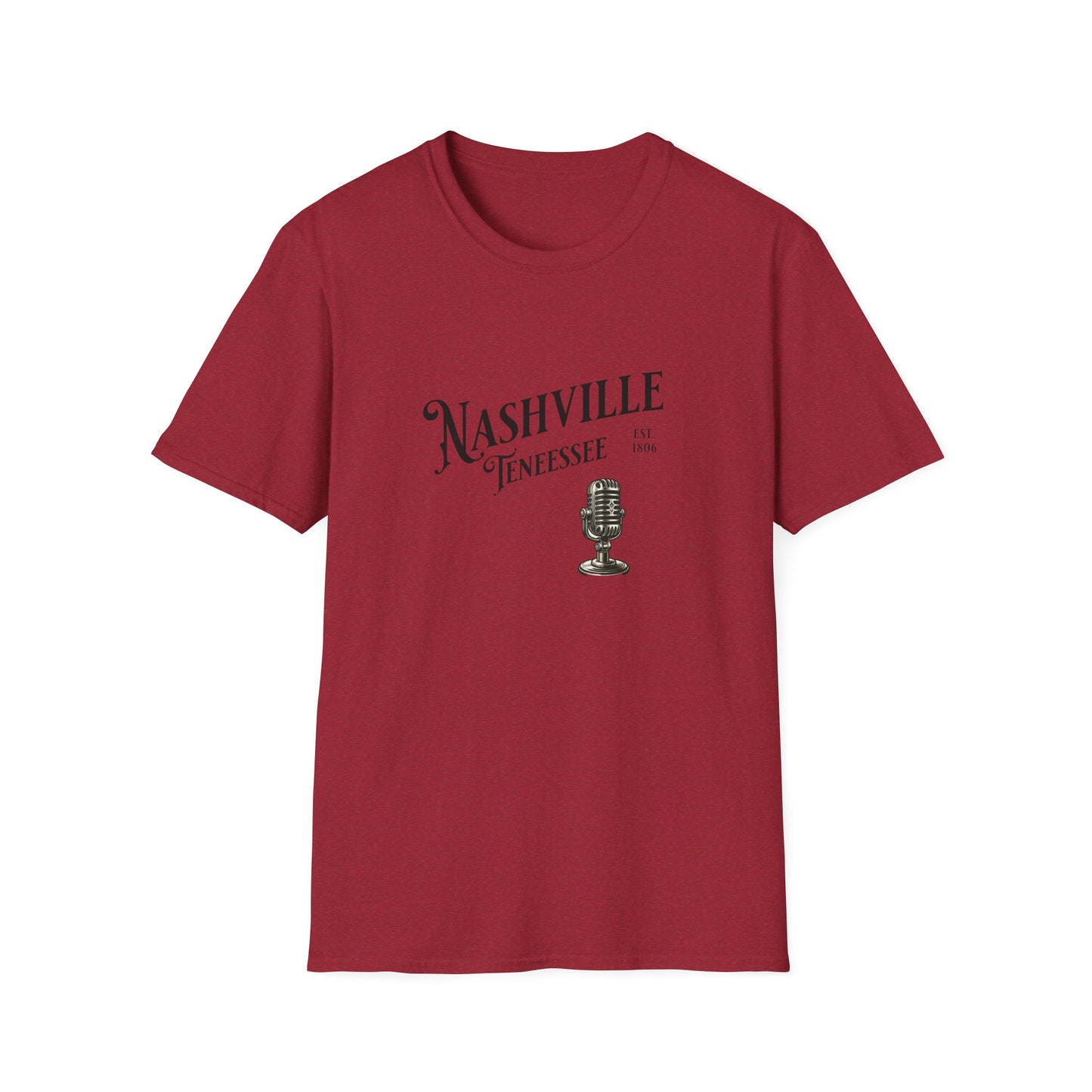 Nashville Graphic T-Shirt | Unisex Softstyle Tee, Music Lover Gift, Travel Souvenir, Birthday Apparel, Casual Wear