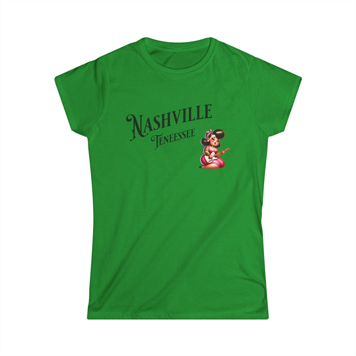 Women's Tee Nashville, TN Rockabilly Guitar Player Shirt