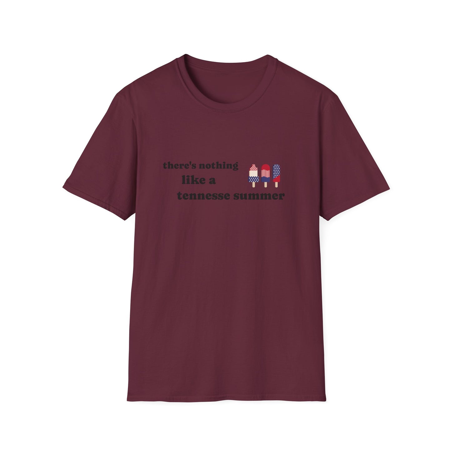 T-Shirt with 'There's Nothing Like a Tennessee Summer' Design - Perfect for Summer, Tennessee, Travel, Casual Wear, Gift