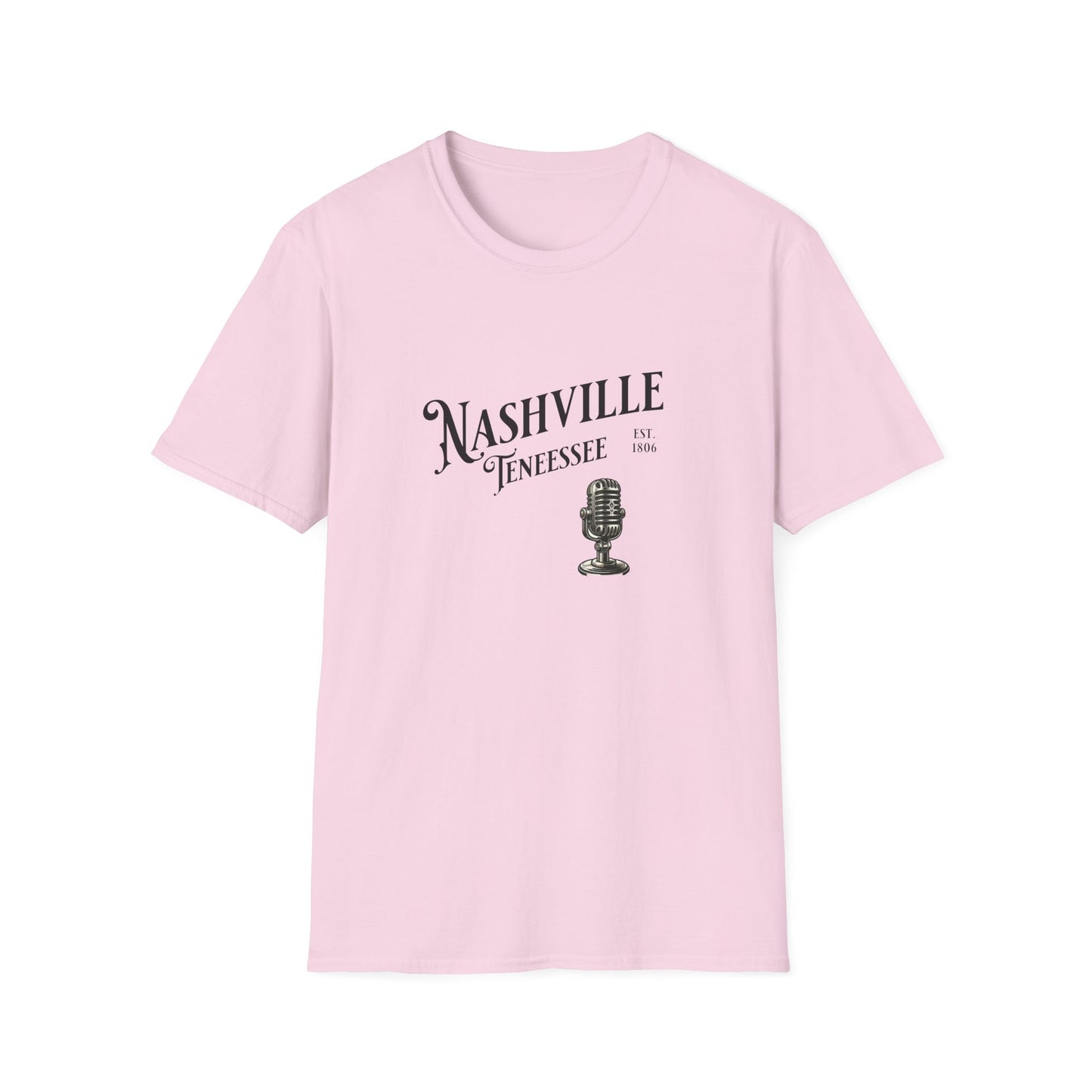 Nashville Graphic T-Shirt | Unisex Softstyle Tee, Music Lover Gift, Travel Souvenir, Birthday Apparel, Casual Wear