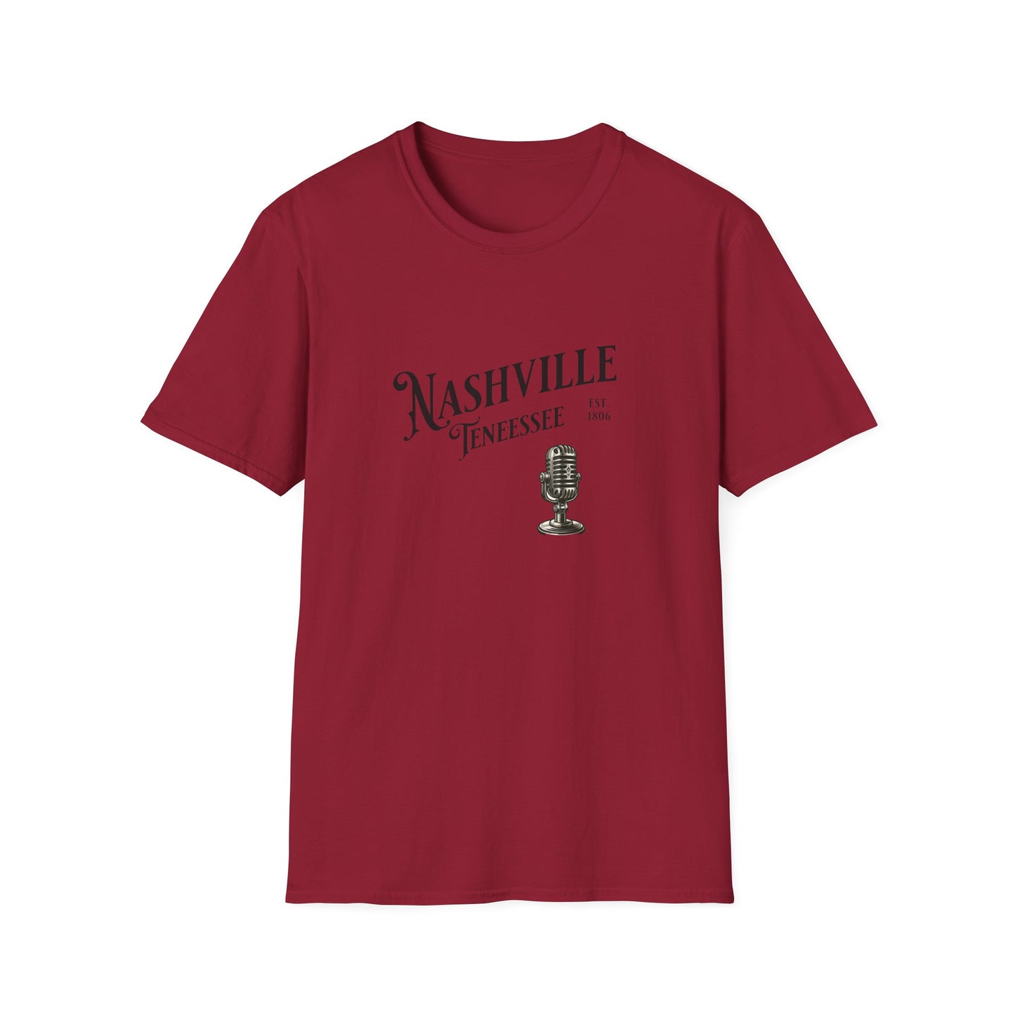 Nashville Graphic T-Shirt | Unisex Softstyle Tee, Music Lover Gift, Travel Souvenir, Birthday Apparel, Casual Wear