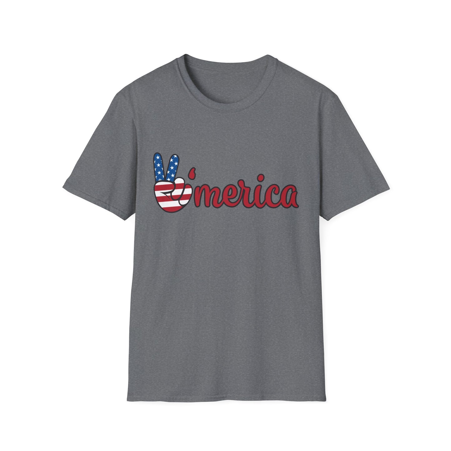 Peaceful America Graphic Tee, Unisex T-Shirt, Summer Style, 4th of July Outfit, Casual Wear, Gift for Patriotic Friends