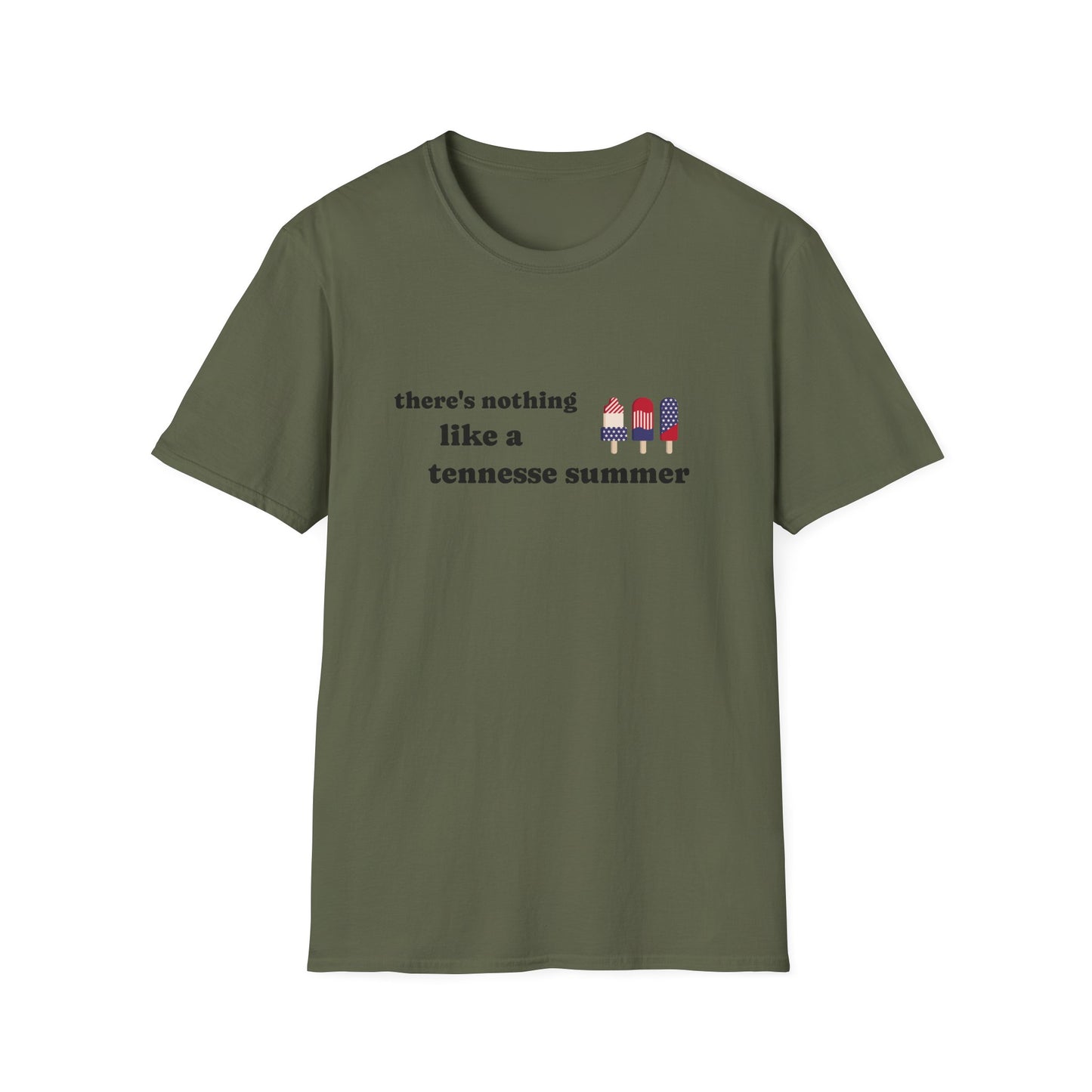 T-Shirt with 'There's Nothing Like a Tennessee Summer' Design - Perfect for Summer, Tennessee, Travel, Casual Wear, Gift