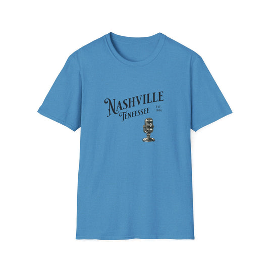 Nashville Graphic T-Shirt | Unisex Softstyle Tee, Music Lover Gift, Travel Souvenir, Birthday Apparel, Casual Wear