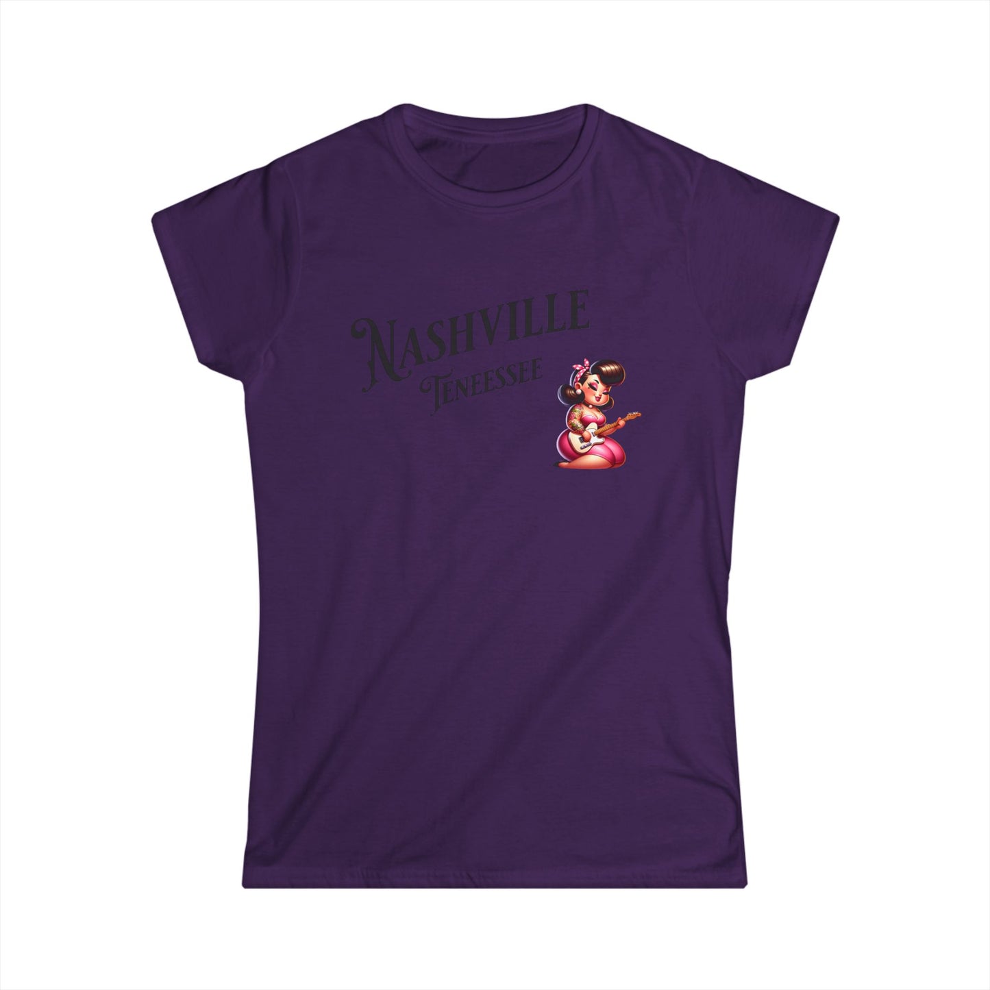 Women's Tee Nashville, TN Rockabilly Guitar Player Shirt