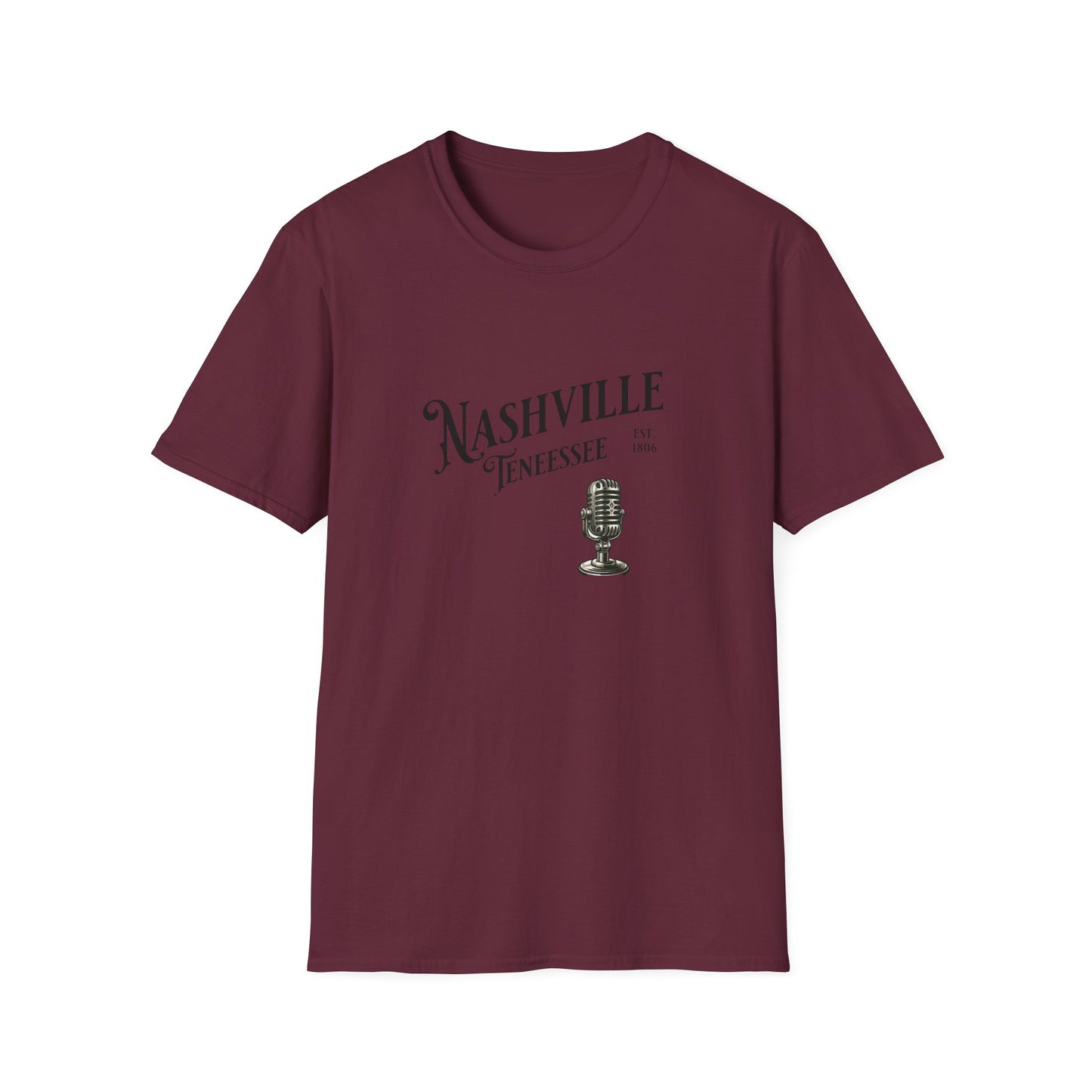 Nashville Graphic T-Shirt | Unisex Softstyle Tee, Music Lover Gift, Travel Souvenir, Birthday Apparel, Casual Wear