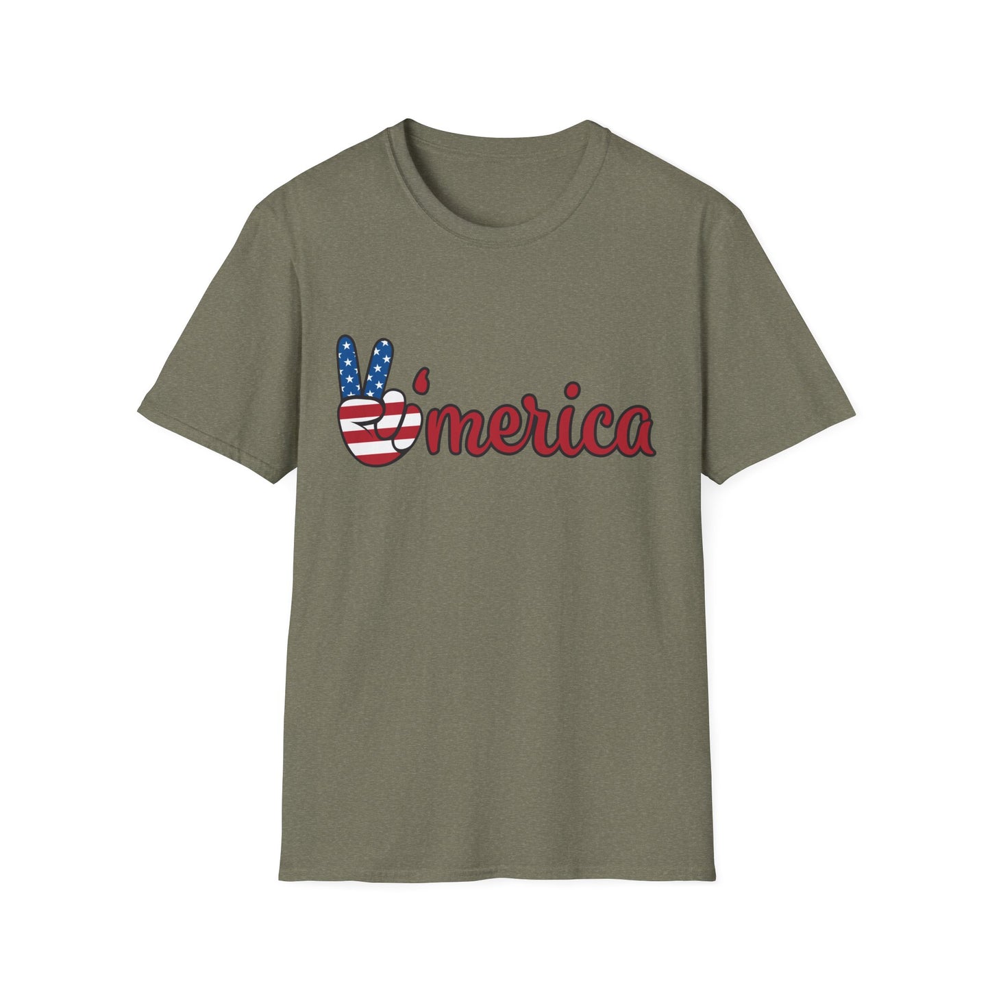 Peaceful America Graphic Tee, Unisex T-Shirt, Summer Style, 4th of July Outfit, Casual Wear, Gift for Patriotic Friends