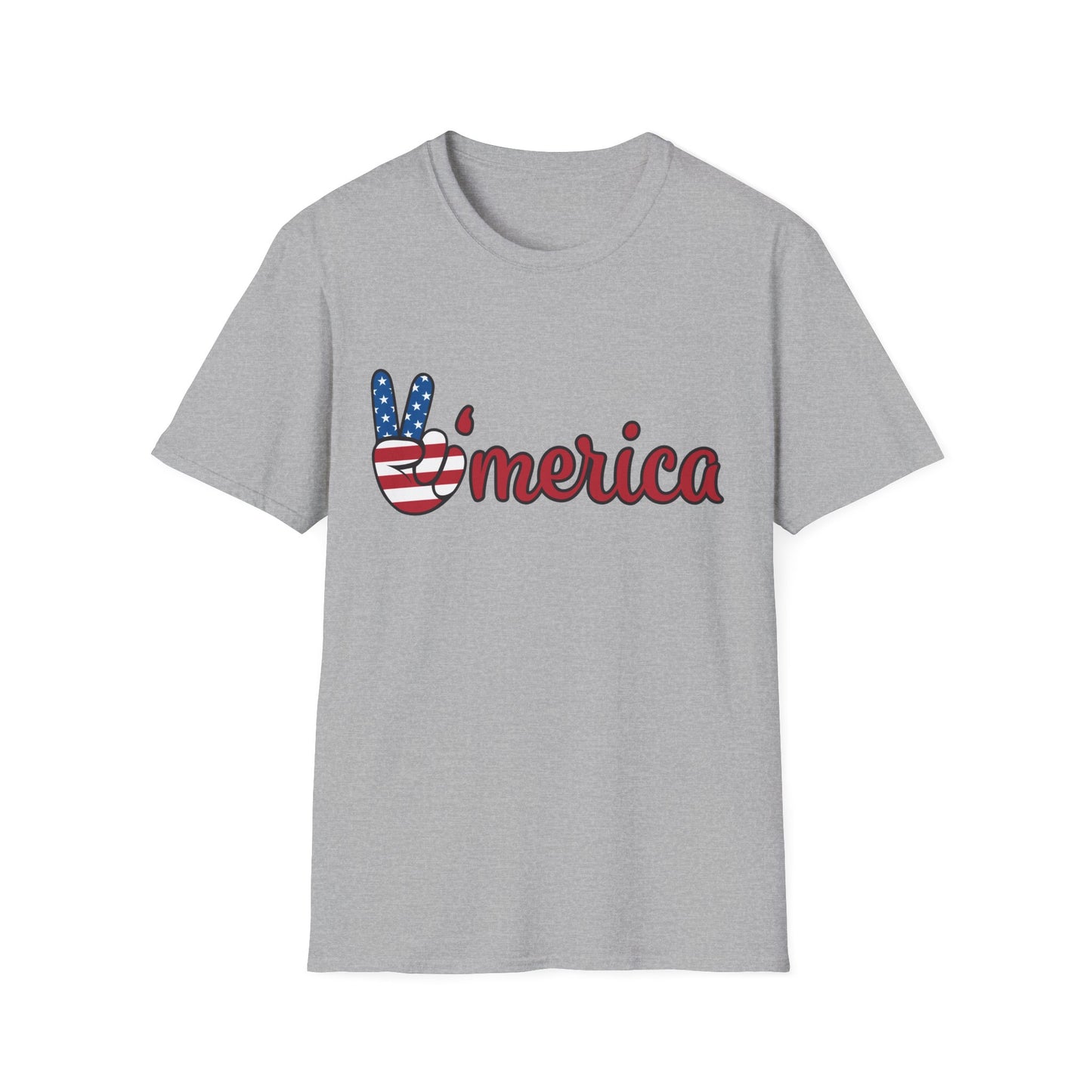 Peaceful America Graphic Tee, Unisex T-Shirt, Summer Style, 4th of July Outfit, Casual Wear, Gift for Patriotic Friends