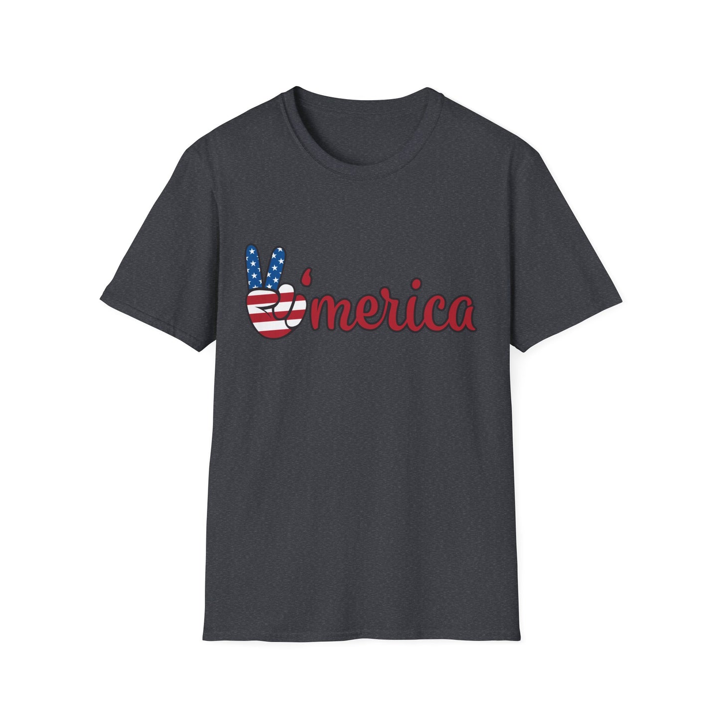 Peaceful America Graphic Tee, Unisex T-Shirt, Summer Style, 4th of July Outfit, Casual Wear, Gift for Patriotic Friends
