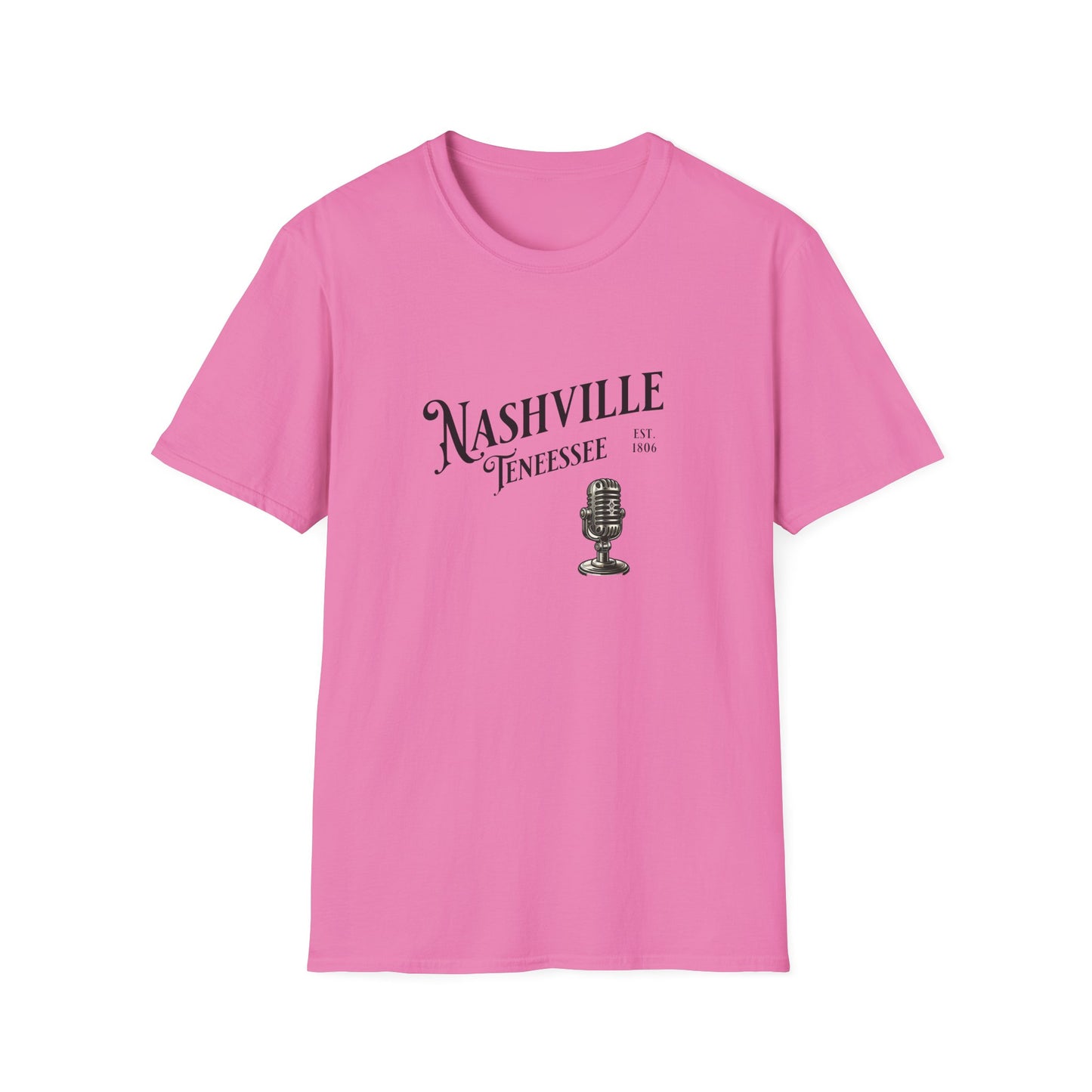 Nashville Graphic T-Shirt | Unisex Softstyle Tee, Music Lover Gift, Travel Souvenir, Birthday Apparel, Casual Wear