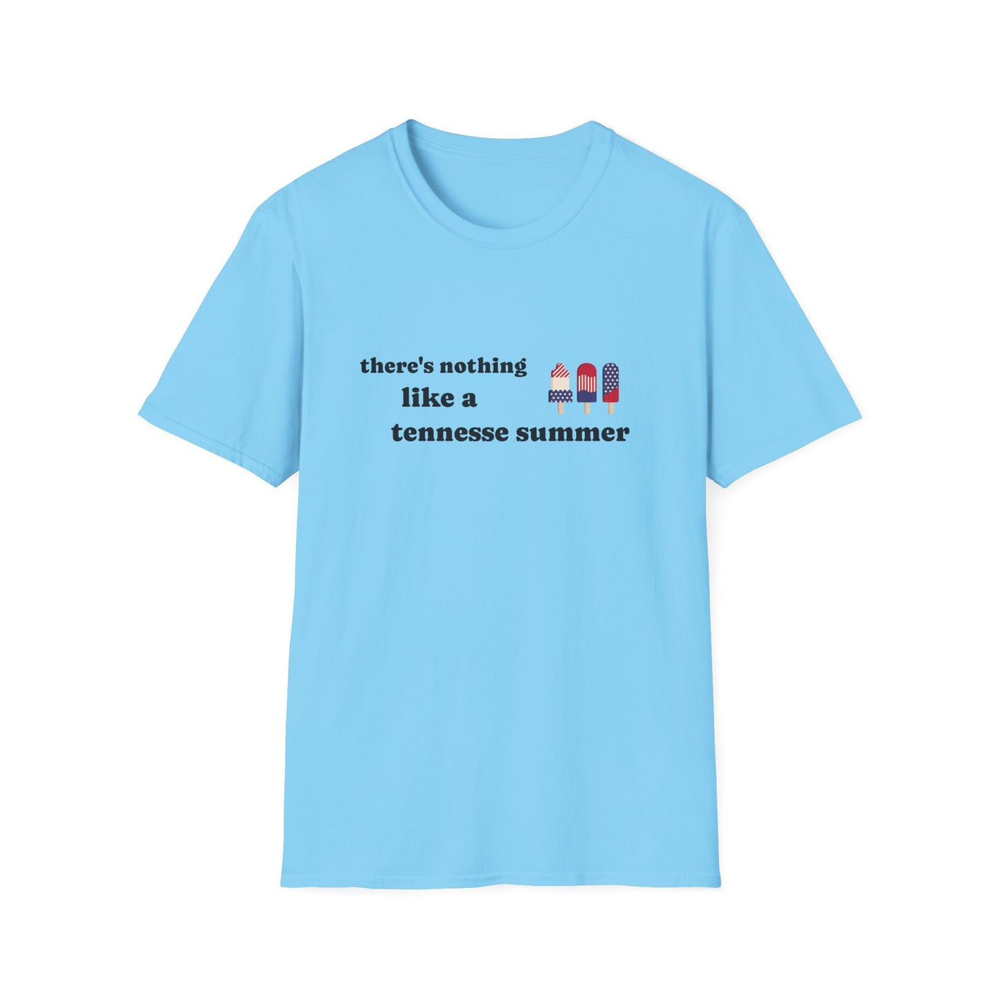 T-Shirt with 'There's Nothing Like a Tennessee Summer' Design - Perfect for Summer, Tennessee, Travel, Casual Wear, Gift
