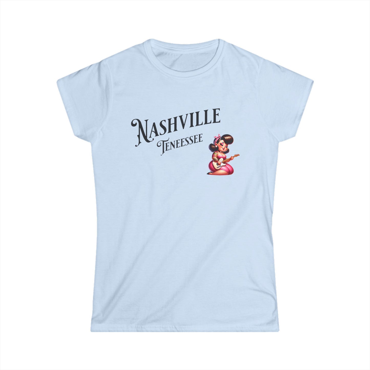 Women's Tee Nashville, TN Rockabilly Guitar Player Shirt