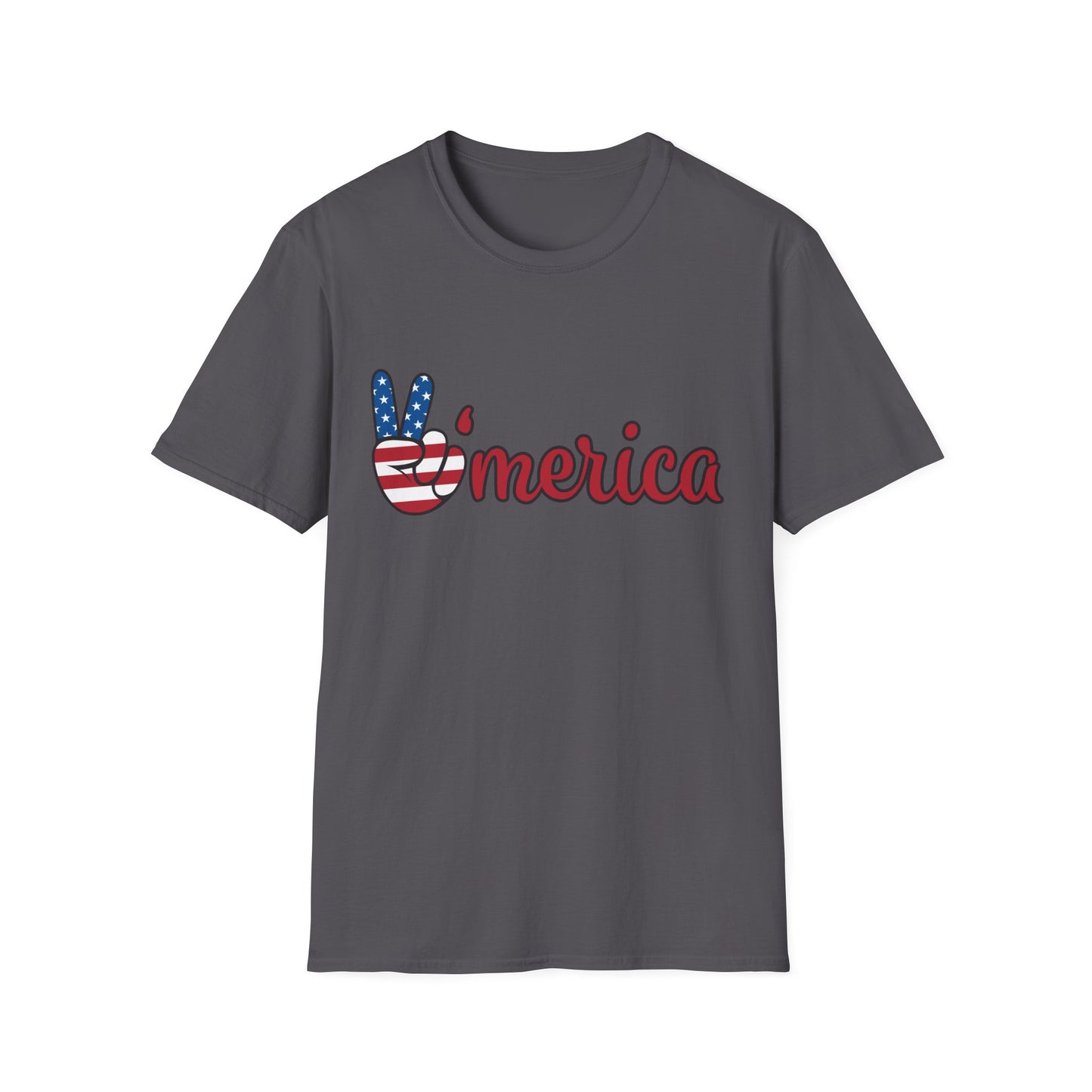 Peaceful America Graphic Tee, Unisex T-Shirt, Summer Style, 4th of July Outfit, Casual Wear, Gift for Patriotic Friends