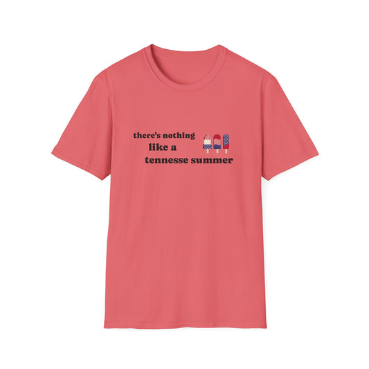 T-Shirt with 'There's Nothing Like a Tennessee Summer' Design - Perfect for Summer, Tennessee, Travel, Casual Wear, Gift