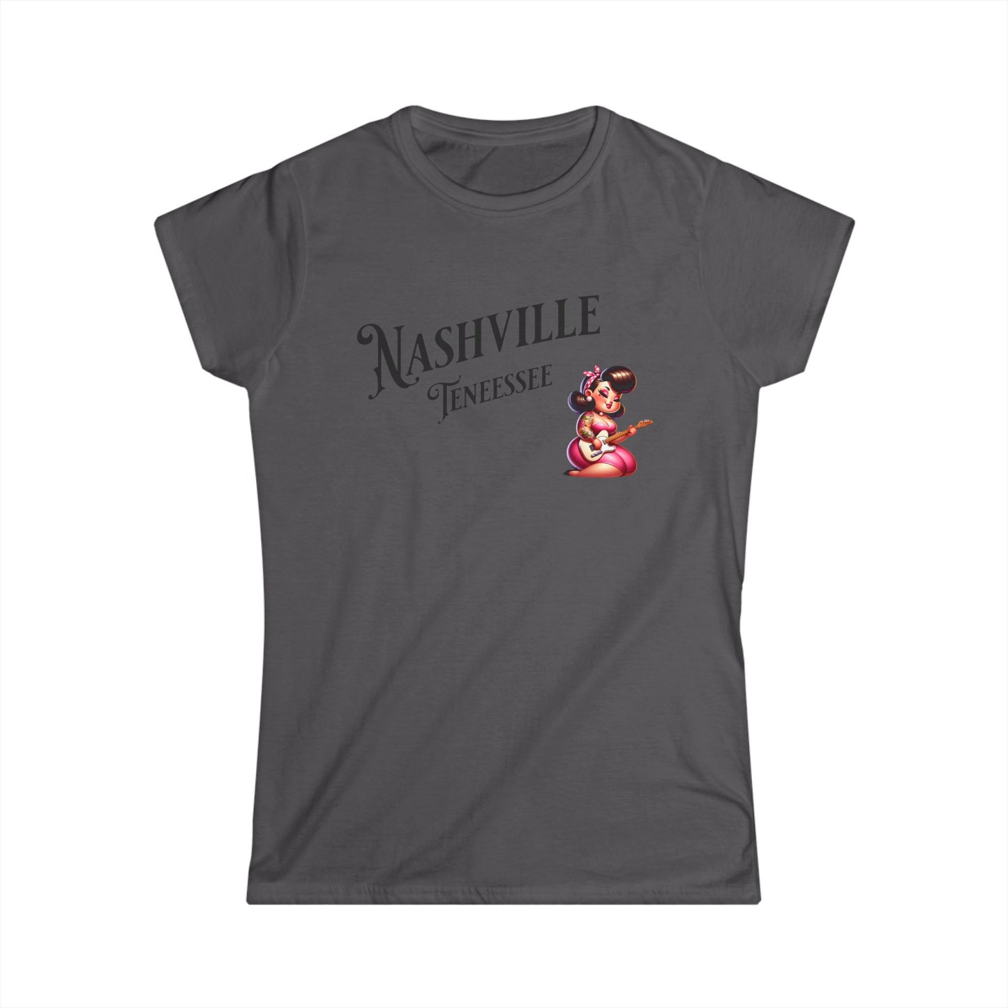 Women's Tee Nashville, TN Rockabilly Guitar Player Shirt