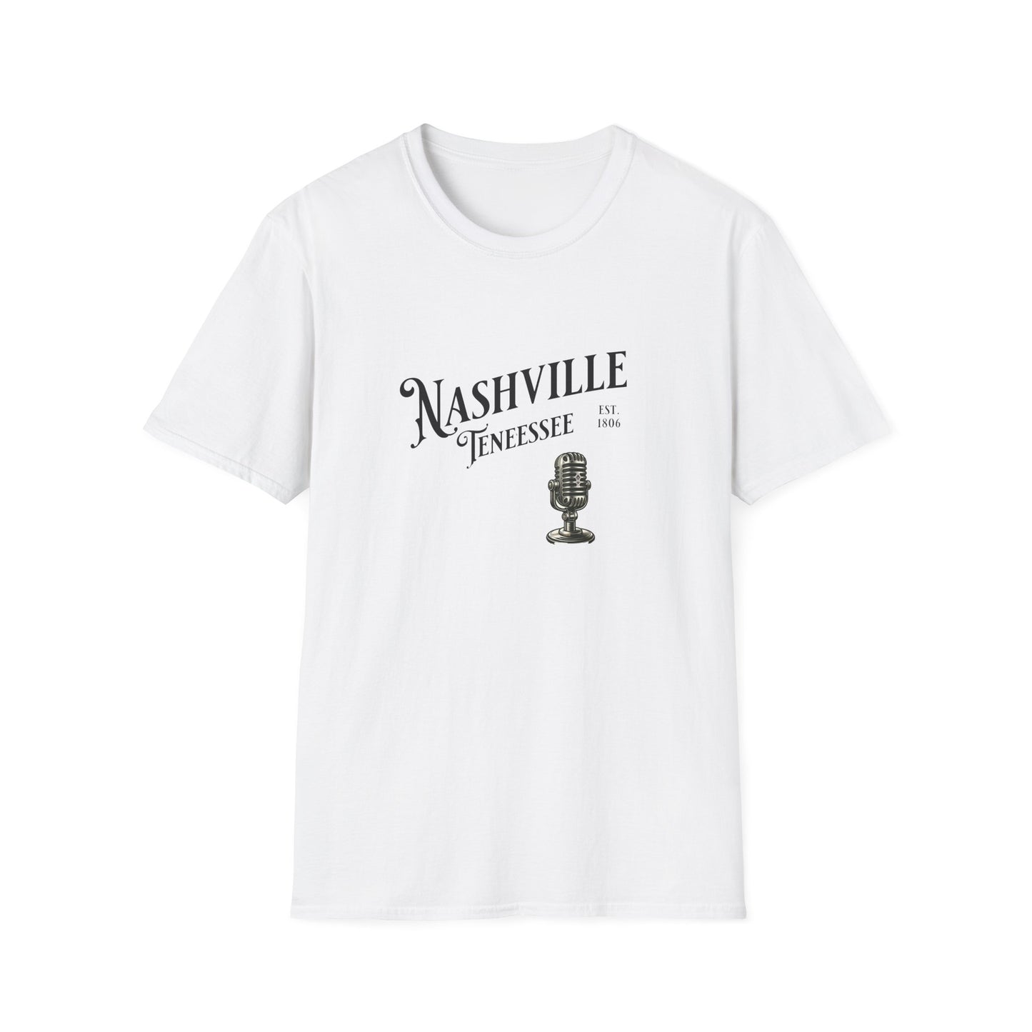 Nashville Graphic T-Shirt | Unisex Softstyle Tee, Music Lover Gift, Travel Souvenir, Birthday Apparel, Casual Wear
