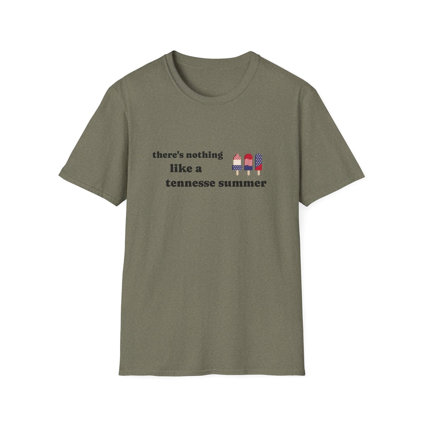 T-Shirt with 'There's Nothing Like a Tennessee Summer' Design - Perfect for Summer, Tennessee, Travel, Casual Wear, Gift