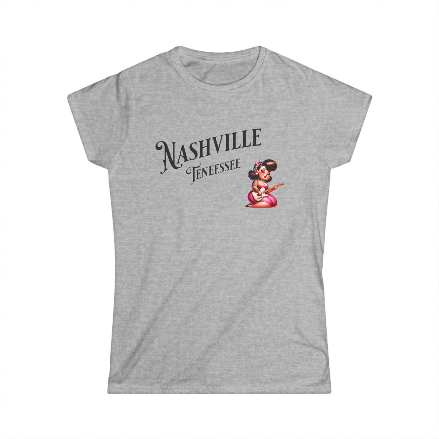 Women's Tee Nashville, TN Rockabilly Guitar Player Shirt
