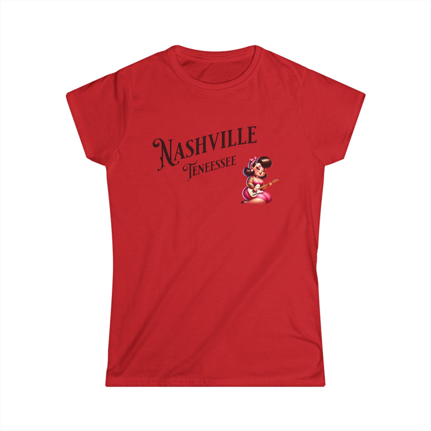 Women's Tee Nashville, TN Rockabilly Guitar Player Shirt