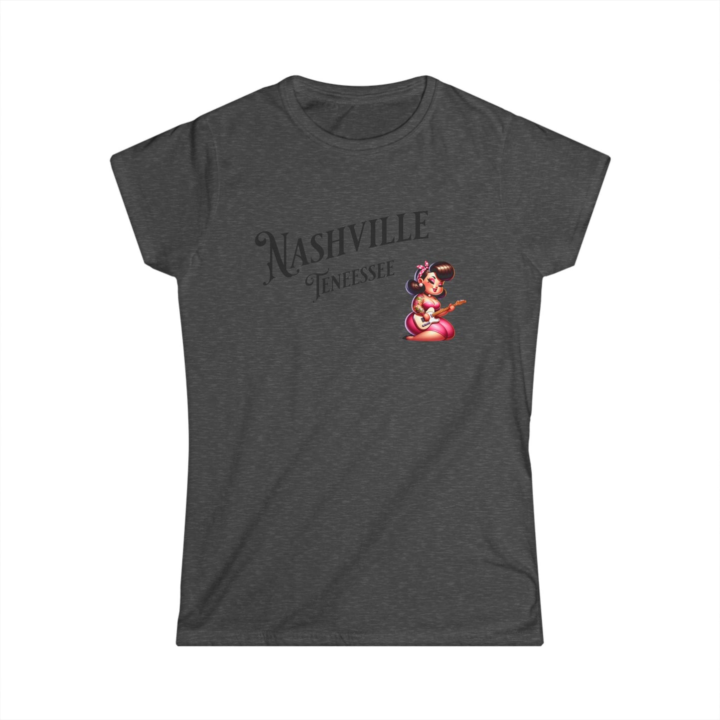 Women's Tee Nashville, TN Rockabilly Guitar Player Shirt