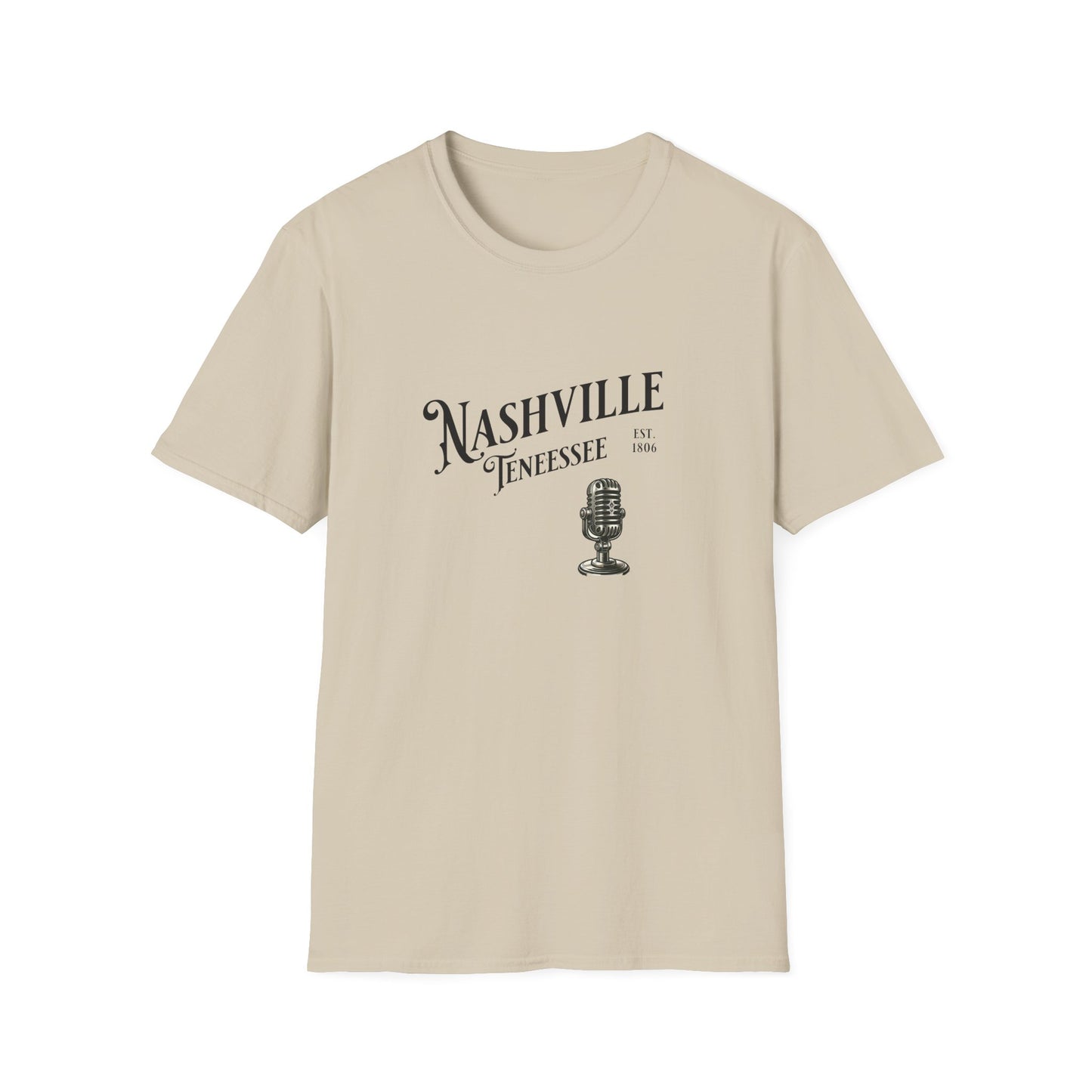 Nashville Graphic T-Shirt | Unisex Softstyle Tee, Music Lover Gift, Travel Souvenir, Birthday Apparel, Casual Wear