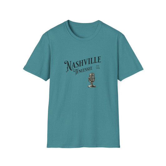 Nashville Graphic T-Shirt | Unisex Softstyle Tee, Music Lover Gift, Travel Souvenir, Birthday Apparel, Casual Wear