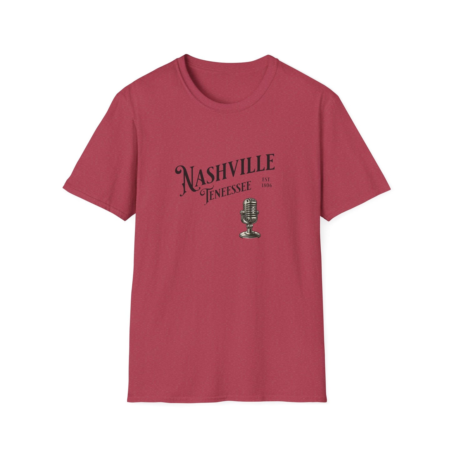 Nashville Graphic T-Shirt | Unisex Softstyle Tee, Music Lover Gift, Travel Souvenir, Birthday Apparel, Casual Wear